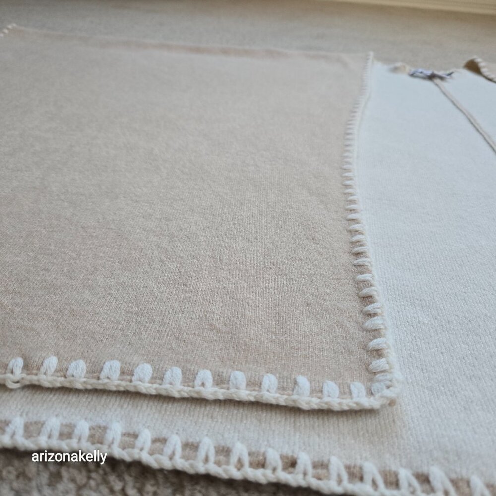 The Cashmere Project THICK Wrap Tan and Cream - Picture 7 of 16